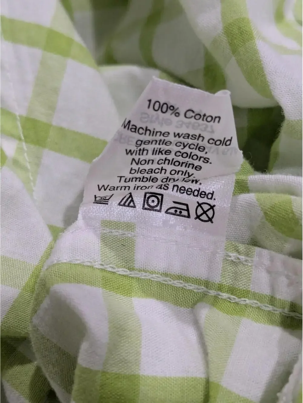 J. Crew Men's Long Sleeve Button Down Shirt, Lime Green White, Size XL, Cotton